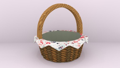 cesta de picnic artículos para el hogar la color 3d print model - Mito3D