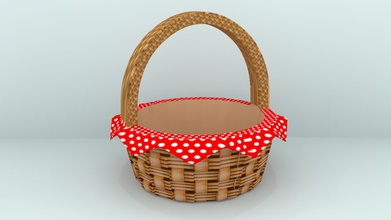 picnic basket housewares color 3d print model - Mito3D
