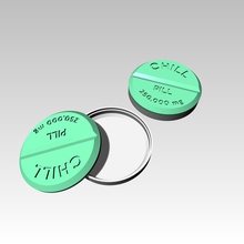 pillola del contenitore di alimento - round articoli per la casa backtoschool cibo giro test rito 3d print model - Mito3D