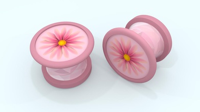 rosa flora Handy-Halter gadgets Farbe Blume Halter Telefon 3d print model - Mito3D
