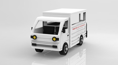 pinoy Fahrzeug - multicab textu Spielzeug 3d print model - Mito3D