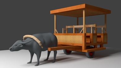 pinoy Fahrzeug - paragos Spielzeug artikuliert carabao display Landwirtschaft die herkömmlichen 3d print model - Mito3D