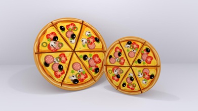 pizza frisbee disc toys color play summer 3d print model - Mito3D