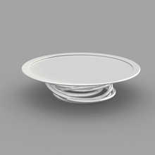piatto sollevatore 4 casalinghi anelli 3d print model - Mito3D