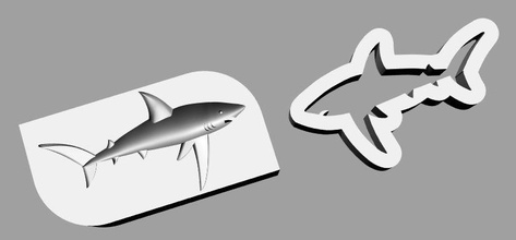 play-doh molde de tubarão brinquedos peixe moldes brinquedo 3d print model - Mito3D