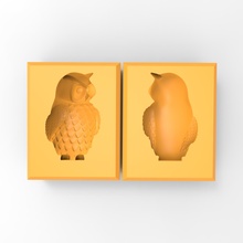 play doh moules oiseau hibou jouets 3d print model - Mito3D