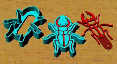 play-doh kalıpları geyik böceği oyuncaklar böcekleri kalıplar 3d print model - Mito3D