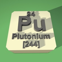 le plutonium tableau périodique, un aimant de réfrigérateur l'éducation périodique 3d print model - Mito3D