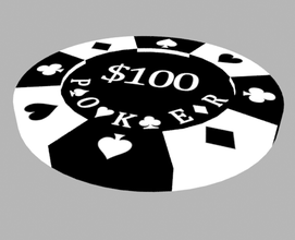 poker-Chips 100 - Spielzeug chip Farbe mixed bag poker 3d print model - Mito3D