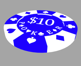 poker chip 10 - Spielzeug Farbe mixed bag 3d print model - Mito3D