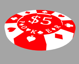 poker chip 5 - Spielzeug Farbe mixed bag 3d print model - Mito3D