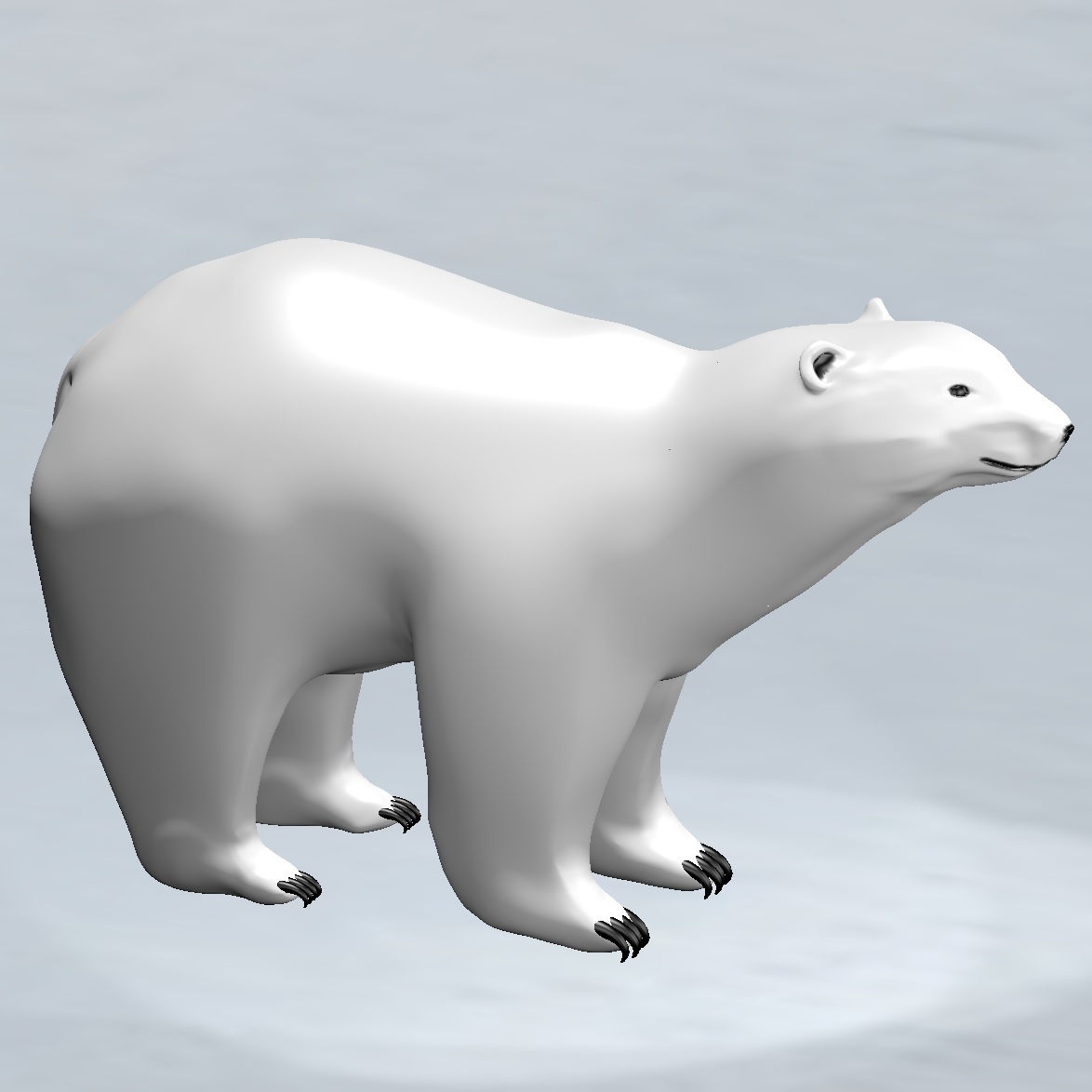 polar bear day art event february 3D print model - Mito3D