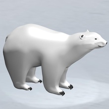 el día del oso polar art evento mes de febrero 3d print model - Mito3D