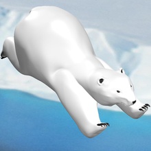 polar bear day diving art event february 3d print model - Mito3D