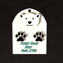 l'ours polaire jour porte-bonheur art le charme mois de février la chance polaires 3d print model - Mito3D