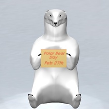 polar bear day sign art event february 3d print model - Mito3D