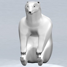 polar bear day sitting art event february 3d print model - Mito3D