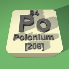 polonium periodic table fridge magnet education 3d print model - Mito3D