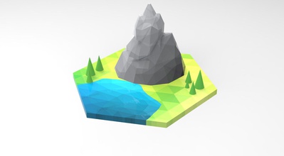 poly Montagne jouets 3d print model - Mito3D