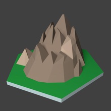 poli roccioso montagna giocattoli 3d print model - Mito3D