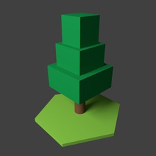 poly arbre cube jouets 3d print model - Mito3D