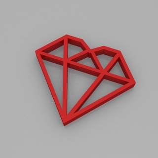 polygon heart 1 lemsanity hearts heart's day valentine valentine's 3d print model - Mito3D