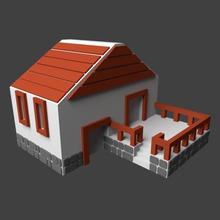 Armen-Hauses Typ 3 - Spielzeug fantasy Haus 3d print model - Mito3D
