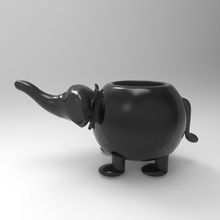 pentola 1 elefante articoli per la casa animali pot pianta in vaso 3d print model - Mito3D