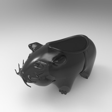 pot 3 hamster zücaciye hayvanlar saksı bitkisi 3d print model - Mito3D
