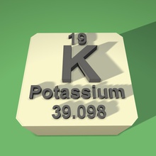 potassium periodic table fridge magnet education 3d print model - Mito3D