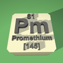 promethium periodic table fridge magnet education 3d print model - Mito3D