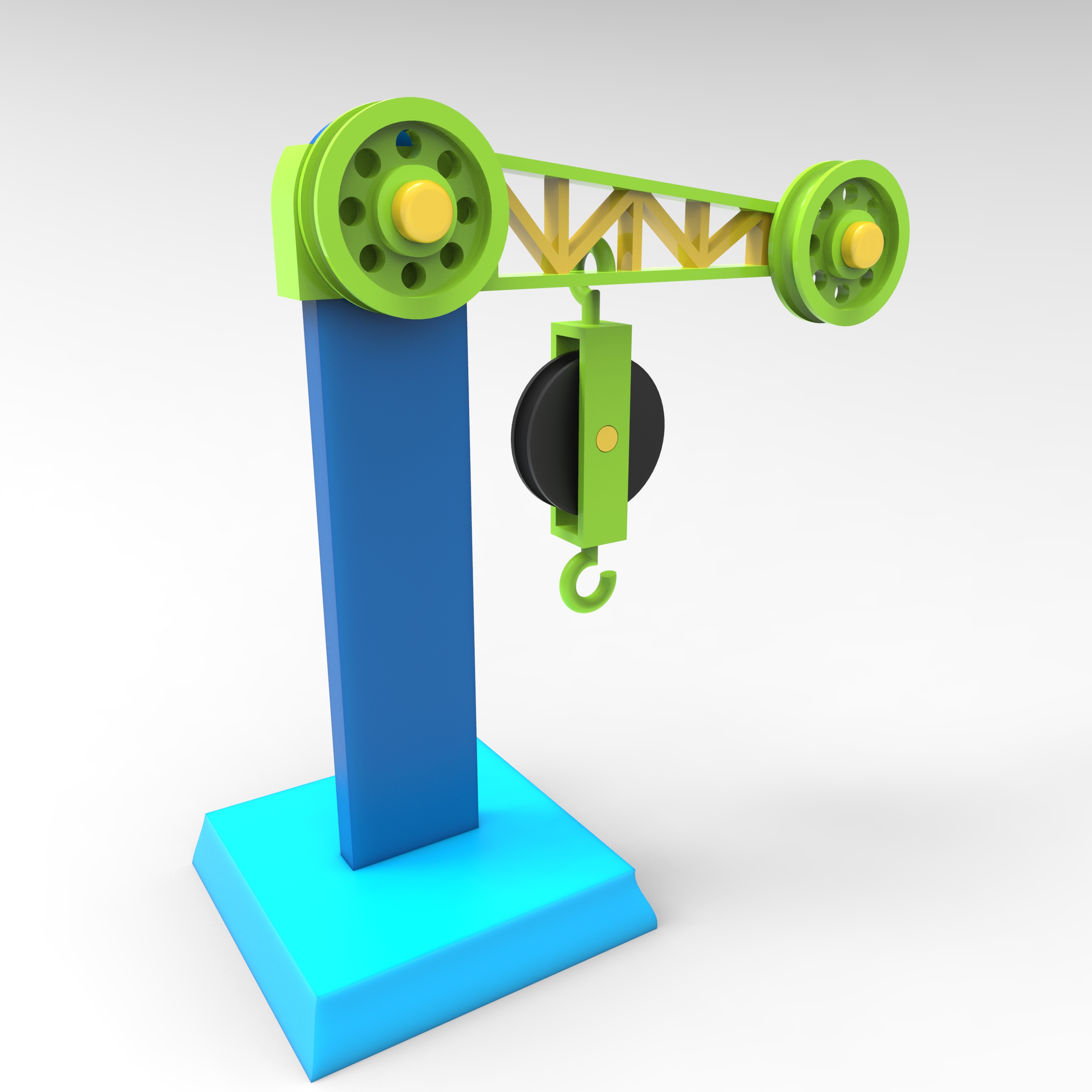 pulley system base set tools 3D print model - Mito3D