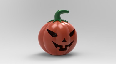 pumpkin 3 - halloween art 3d print model - Mito3D