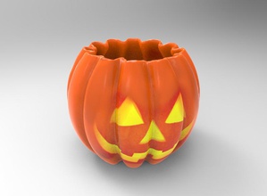 pumpkin candy holder toys color halloween kids 3d print model - Mito3D