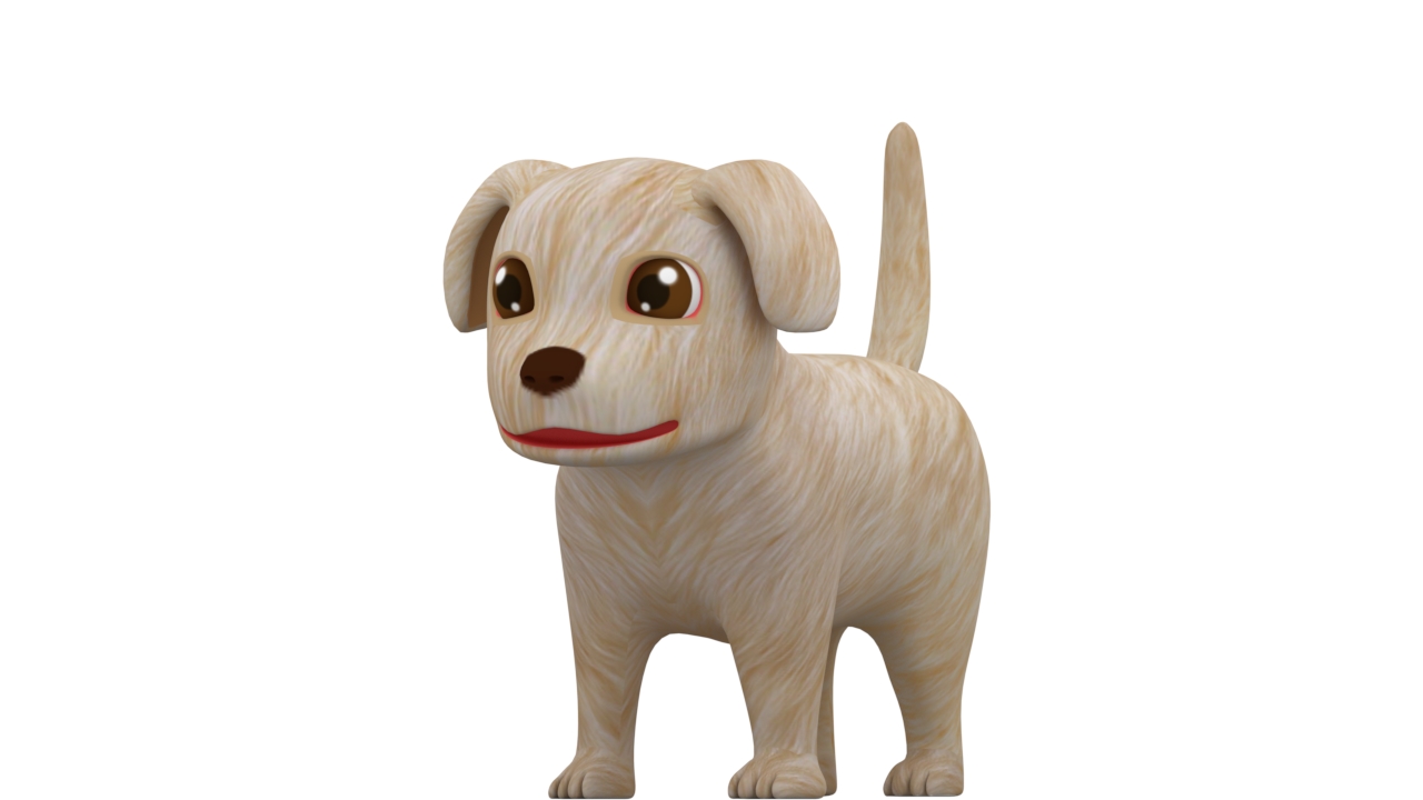 Welpen - Spielzeug Farbe Hund 3D print model - Mito3D