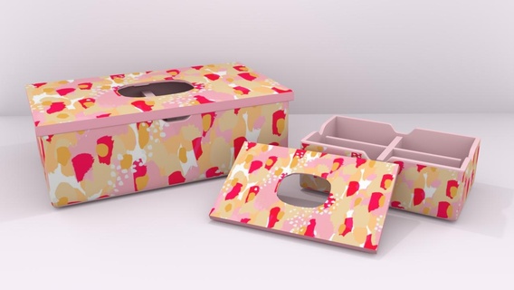 puzzle box 2 porsche color container piece play 3d print model - Mito3D