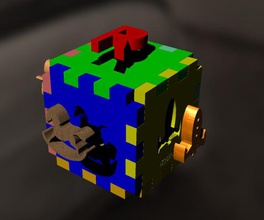 puzzle box kids letter r toys alphabet 3d print model - Mito3D