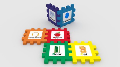 puzzle Spielzeug Worten - Farbe 3d print model - Mito3D