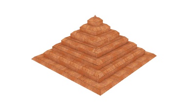 pyramid color texture model art 3d print model - Mito3D
