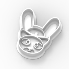 rabbit cookie cutter housewares cookiecutter 3d print model - Mito3D
