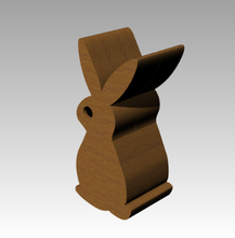 el conejo de la caja almacenamiento artículos para hogar animal cuadro 3d print model - Mito3D