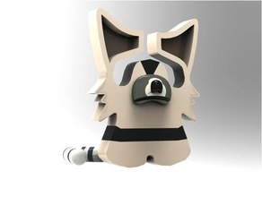 racoon fone de ouvido titular gadgets earphoneholder o organizador 3d print model - Mito3D