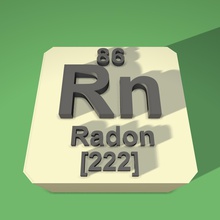 o radão tabela periódica ímã de geladeira educação 3d print model - Mito3D