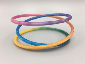 rainbow üçlü şal bilezik moda meshmixer openscad 3d print model - Mito3D