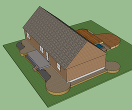 casa ranch art edificio paesaggio 3d print model - Mito3D