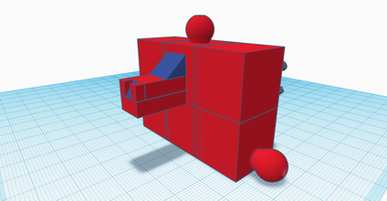 vermelho 1 brinquedos componente de transformação 3d print model - Mito3D
