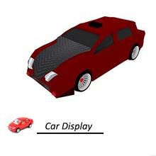 coche rojo los juguetes color pantalla la estatuilla de juguete 3d print model - Mito3D