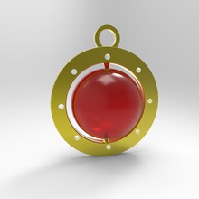 rouge pendentif perle de la mode collier 3d print model - Mito3D