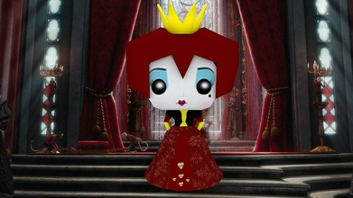 regina rossa bambola i giocattoli aliceinwonderland colore queen 3d print model - Mito3D