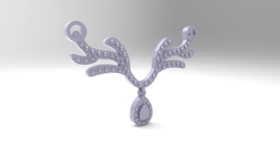 reindeer pendant porsche XYZprinting free-downloadable 3D models | Fashion Reindeer Pendant christmas 3d print model - Mito3D
